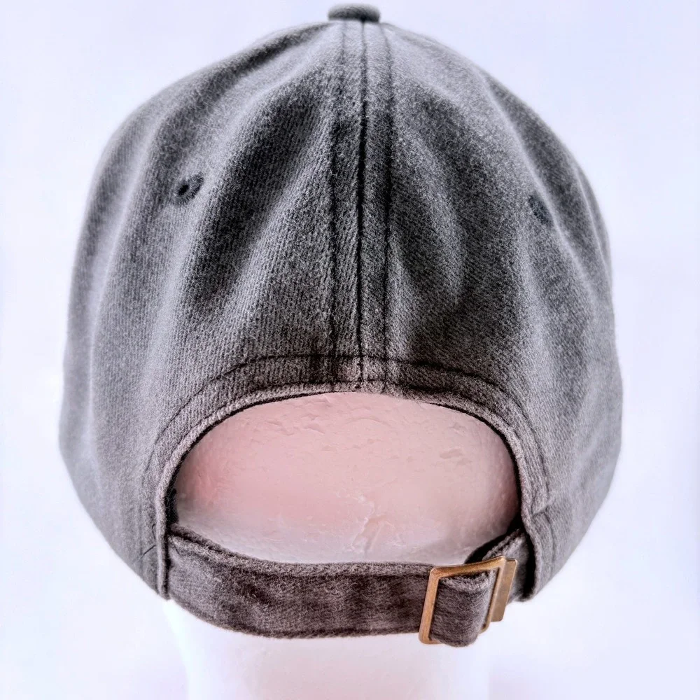LOVE Shamrock Embroidered Washed Cotton Gray Baseball Cap Dad Hat